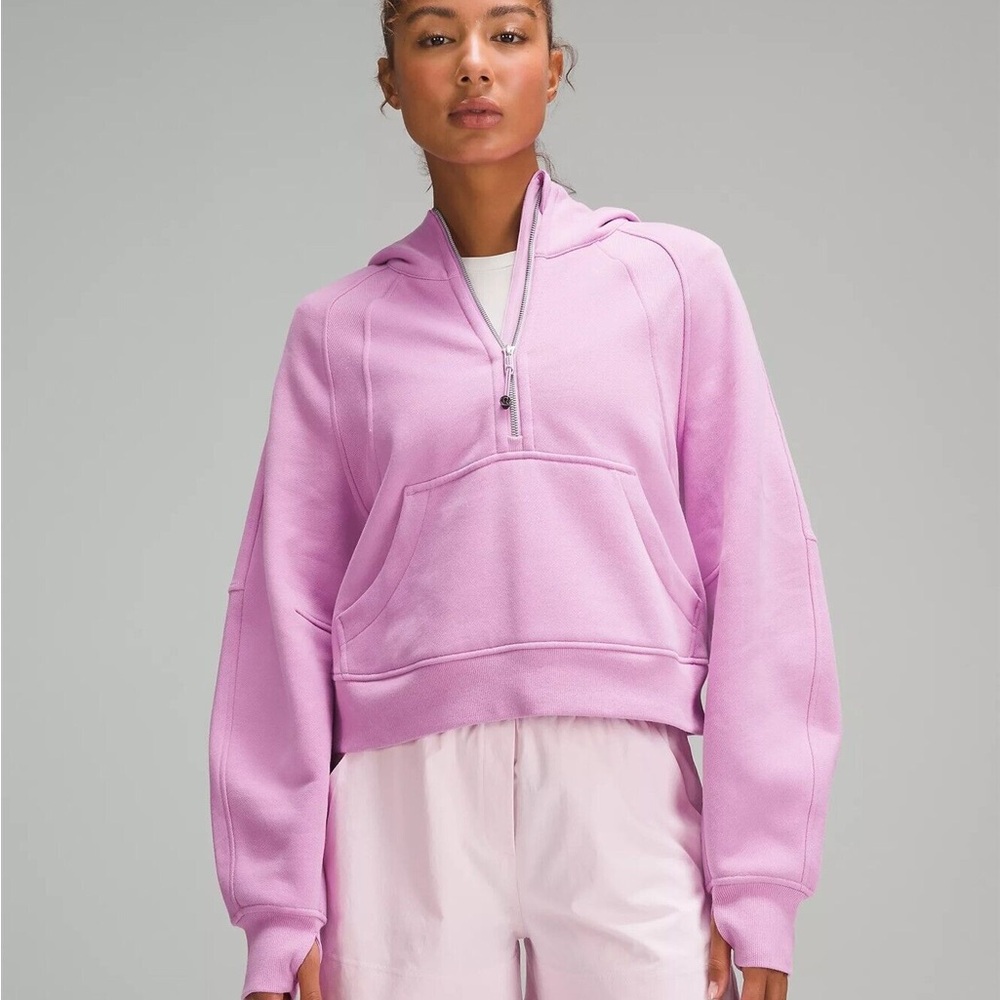 Lululemon Scuba Oversized Half-Zip Hoodie Dahlia Mauve M/L